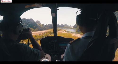 Witnessed by the majestic beauty of Trang An scenic spot from a helicopter