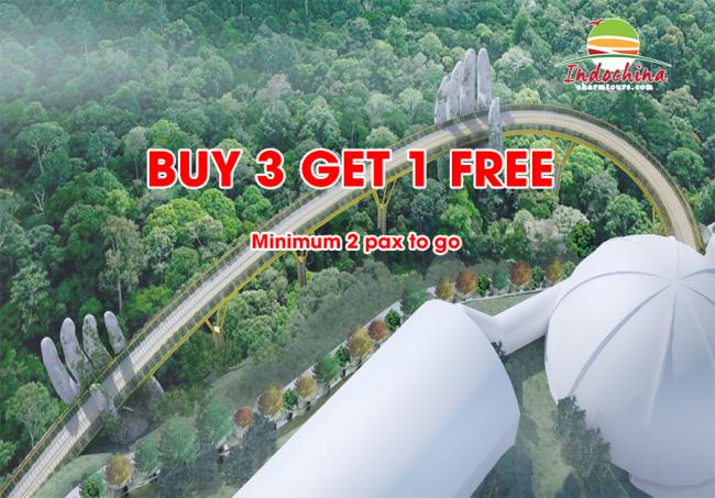 BUY 3 GET 1 FREE 4DAYS DANANG-BANA HILL-GOLDEN BRIDGE